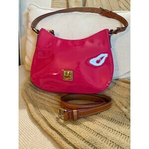Dooney & Bourke Hot Pink Patent Leather Small Kiley Crossbody